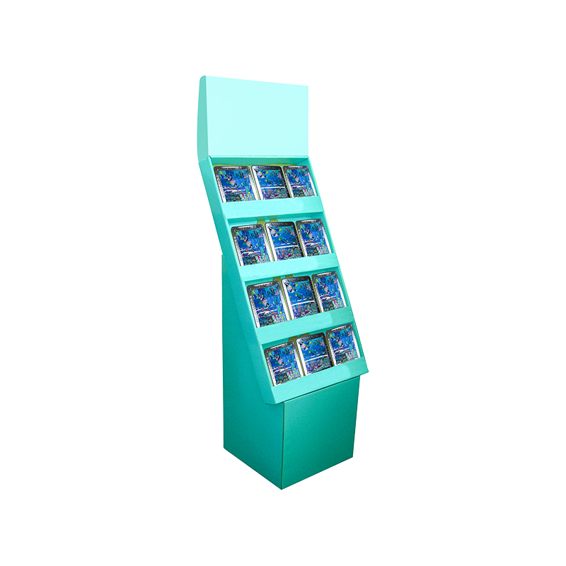 Bioodegradable fortis quattuor-Tier Cardboard Display Stand pro Supermarket Sales